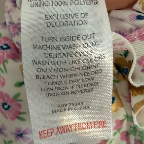 5T Catherine Malandrino Pink Floral Girls One-Piece Swimsuit - Picture 4 of 4